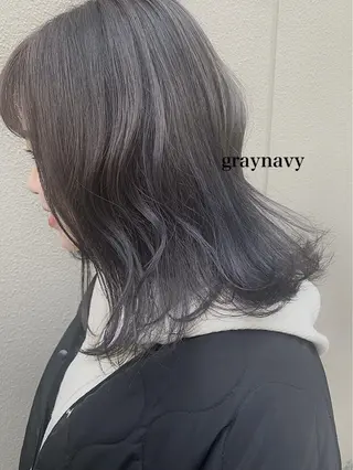 ミディアム カラー Zina 藤崎店所属・zina藤崎📛 井上美乃里のヘアスタイル