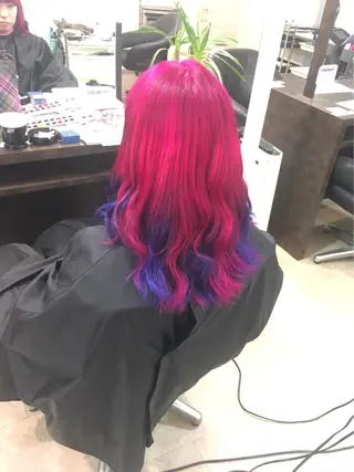 セミロング カラー 💓シールエクステ ルミエールのヘアスタイル