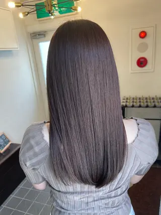 セミロング カラー 竹下 了史のヘアスタイル