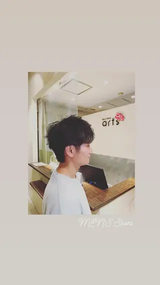 ショート メンズ ハイライト/インナー /ブリーチ/レイヤーのヘアスタイル