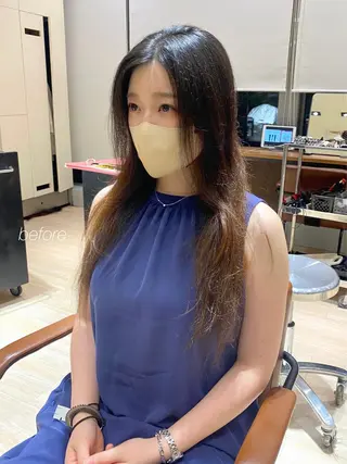 セミロング カラー レイヤー/顔周り /透明感🩶高橋大のヘアスタイル