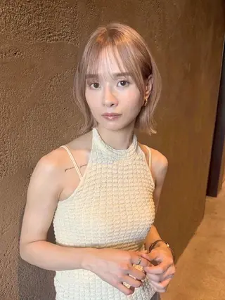 ミディアム カラー mood 髪質改善 ダブルカラーのヘアスタイル