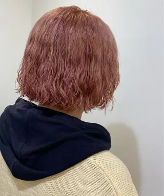 ショート パーマ マツモト カラー/ショートボブのヘアスタイル