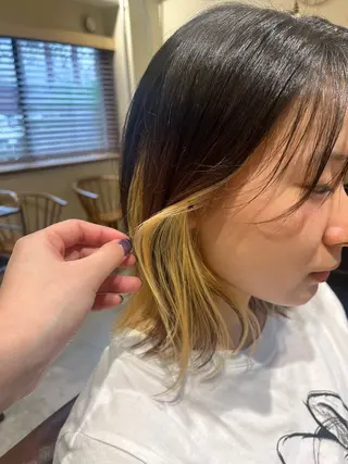 ミディアム カラー 🦮shiori アイドルオタク🦮のヘアスタイル