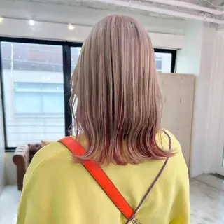 ショート カラー パーマ ヘアアレンジ メンズ キッズ ネイル マツエク・マツパ アイブロウ 🧨ブリーチー×ボブ レイヤー💎じゅえるのヘアスタイル