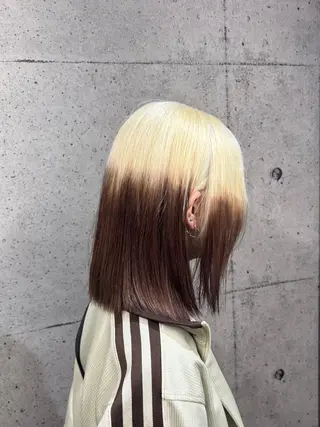 ミディアム カラー ハイトーン/ブリーチ /hikaruのヘアスタイル