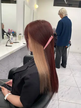 ロング カラー ヘアアレンジ 💗横浜美容室 💗HARUNAのヘアスタイル