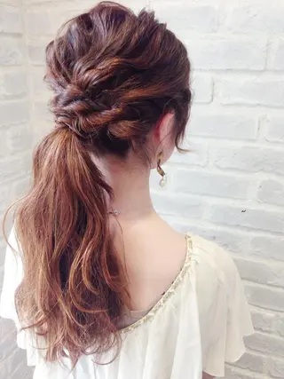 ミディアム セミロング ロング カラー ヘアアレンジ la fith所属・rico_by ヘアとアイブロウのヘアスタイル