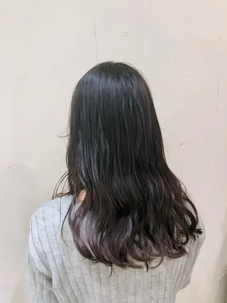 セミロング カラー パーマ ヘアアレンジ 【ツヤ髪美容師】 ツダケイスケのヘアスタイル