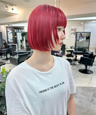 ショート レイヤー×ツヤカラー 渋谷/kougaのヘアスタイル