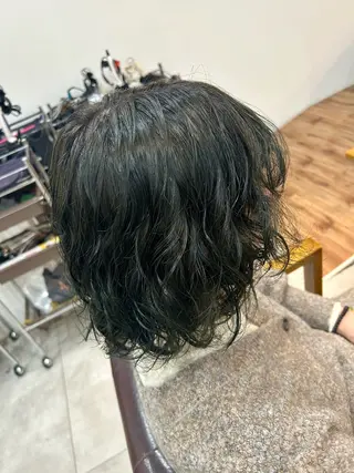 ミディアム カラー パーマ lico×little大通所属・あみ 🐷のヘアスタイル