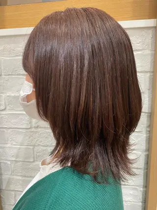 ミディアム カラー 小竹 夏花のヘアスタイル