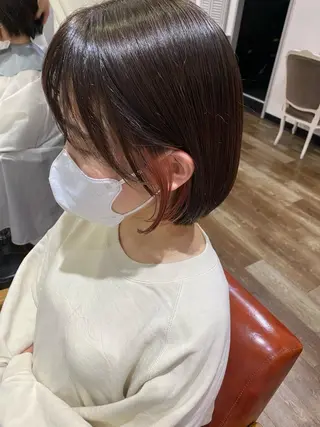 ミディアム カラー 韓国×髪質改善カラー 💎hinaのヘアスタイル