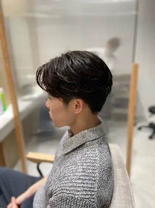 ミディアム メンズ 🦉静かに過ごしたい 方、個室席🦉タナカのヘアスタイル