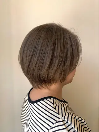 ショート カラー ブリーチなしベージュ 特化 松村 茶屋町のヘアスタイル