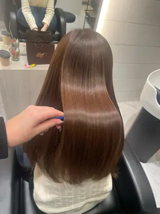 ロング カラー &chaLme   心斎橋所属・emi/髪質改善/ 韓国風/艶カラーのヘアスタイル