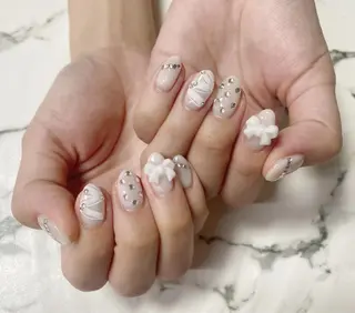 ロング カラー ネイル Q Free nailsのネイルデザイン