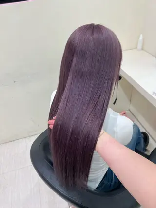 ロング カラー ヘアアレンジ 韓国レイヤー＆ピンク 艶髪🩶maikoのヘアスタイル