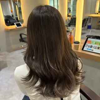 セミロング カラー ヘアアレンジ ブリーチなしカラー /新百合ヶ丘/安形翔のヘアスタイル