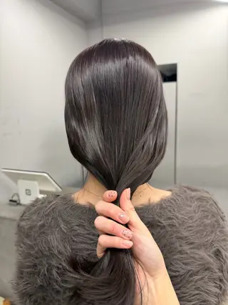 ロング カラー 愛莉/ラベンダー/ ベージュ/ブラウンのヘアスタイル