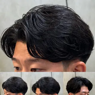 ショート パーマ メンズ ドルクス上野店所属・トミモト アユムのヘアスタイル