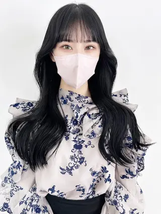 セミロング カラー パーマ ヘアアレンジ ITby ALBUM 北千住店のヘアスタイル