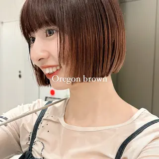 ショート カラー ヘアアレンジ 🌱ボブ/レイヤー/ ベージュ/あやみ✨のヘアスタイル