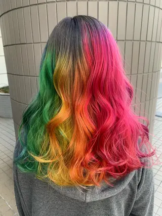 セミロング カラー Zina天王寺 CHIAKIのヘアスタイル