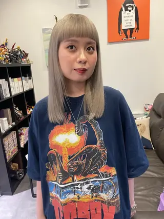 ロング カラー アトム/ウルフ パーマ/レイヤーのヘアスタイル