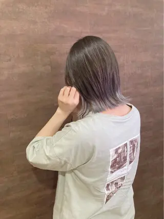 ミディアム カラー 宮原 佳苗のヘアスタイル