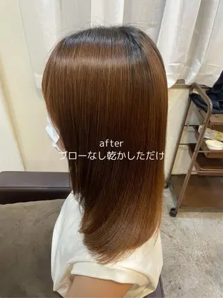 ロング 縮毛矯正×髪質改善 小笠原大樹のヘアスタイル