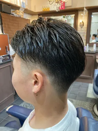 ショート メンズ ルピナス中田店長 山口大地のヘアスタイル