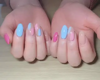 ミディアム カラー ネイル NailbyN所属・Nail_by N1のネイルデザイン