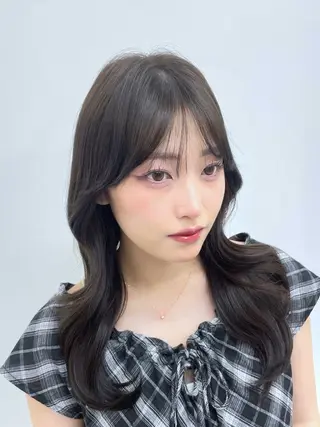 セミロング カラー ヘアアレンジ 韓国ガーリーヘア🎀 Sayaka🤍のヘアスタイル