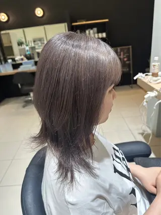 ミディアム カラー レイヤー/韓国風/ 縮毛矯正/沖谷航のヘアスタイル