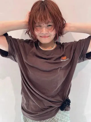 ショート カラー パーマ ヘアアレンジ 透明感カラー🫧🌈 似合わせカット✂︎のヘアスタイル