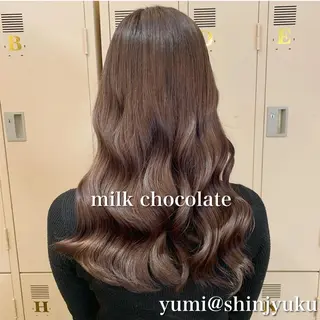 ロング カラー パーマ ヘアアレンジ メンズ キッズ ネイル マツエク・マツパ 新宿駅近♡友達とOK 🦋W -ワット -のヘアスタイル