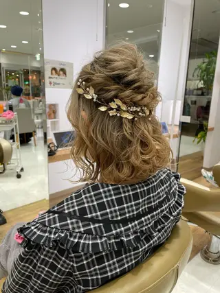 ミディアム ヘアアレンジ メンズモテパーマ💙 fuwaのヘアスタイル