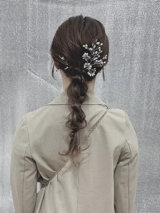 ロング カラー ヘアアレンジ LIP 大阪本店 エクステ 堀谷和孝のヘアスタイル