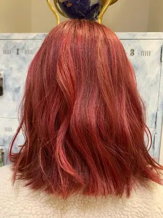 ミディアム カラー 髪質改善/縮毛矯正 ツヤ髪🩷さつきのヘアスタイル