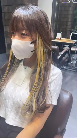 ロング カラー ブリーチ＆縮毛矯正 🧸tomoki🧸のヘアスタイル