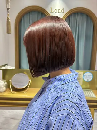 ミディアム カラー 髪質改善【縮毛矯正】 北千住で美髪に導く人のヘアスタイル