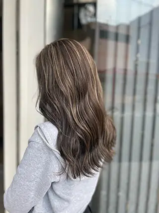 ロング カラー クロスパーマ/うる艶 カラー/Kurumiのヘアスタイル