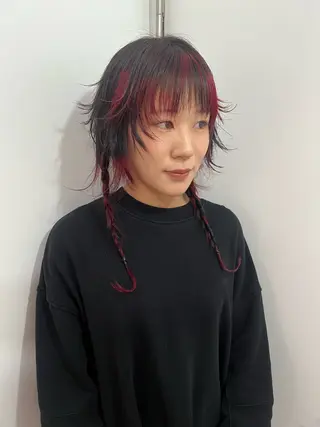 ミディアム 💥ウルフカット デザインあんな💥のヘアスタイル