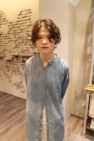 ショート パーマ デザインパーマ 藤田和樹のヘアスタイル