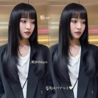 ロング カラー Loom by Sea 新宿所属・🦋Kaede/艶/ レイヤー/ミディアムのヘアスタイル