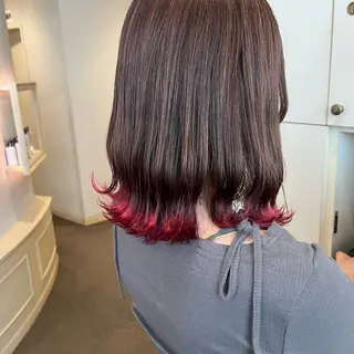 セミロング カラー すみす🎀ヘアメ/ 艶カラー/エクステのヘアスタイル