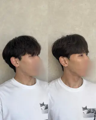 ショート パーマ メンズ 韓国メンズヘア/ ダウンパーマ/歩夢のヘアスタイル
