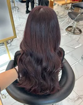 ロング カラー Miyu's所属・𝑨𝑲𝑶 🍒/ ピンクカラーのヘアスタイル