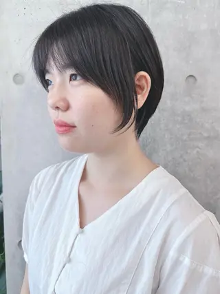 ショート カラー 小顔ボブ/お悩み解決 /ボブパーマ/とういのヘアスタイル